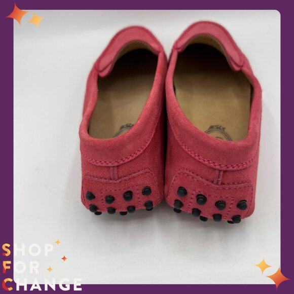 Red Tod's Gommino Pink Suede Loafers size 39.5 EU size 9 US - Picture 4 of 6